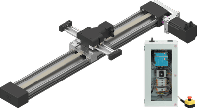 Line Robot - Stepper Motors with Encoder, Working Space 500x150 mm