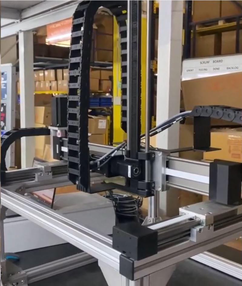 igus gantry robot on customized frame 